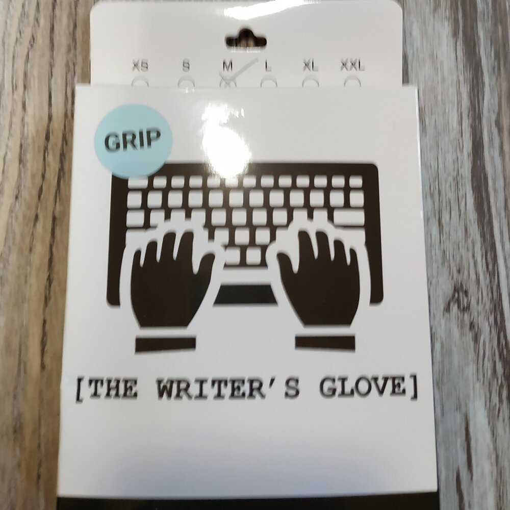 The Writer's Glove (Medium, with Grip) - Keyboard/Touchscreen Friendly Warmers